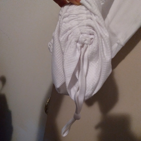 Fabletics white foldover leggings tie ankle XS - Picture 5 of 7